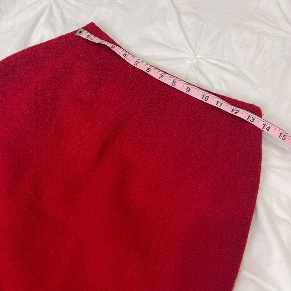 Talbots Petites Red Wool Pencil Skirt Size 4 - Picture 9 of 10